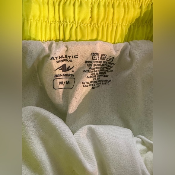 Athletic Works Neon Yellow Shorts - M - Picture 3 of 9